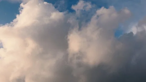 Clouds moving slowly in the sky time lapse Stock Footage 125122450