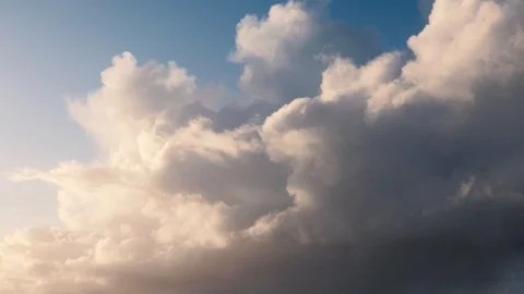 Clouds moving slowly in the sky time lapse Stock Footage 125122588
