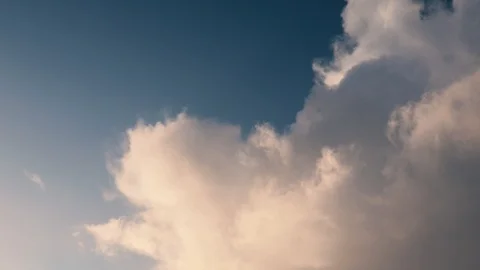 Clouds moving slowly in the sky time lapse Stock Footage 125122893