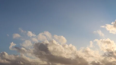 Clouds moving slowly in the sky time lapse Stock Footage 125125786
