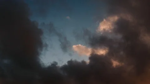 Clouds moving slowly in the sky time lapse Stock Footage 125125916