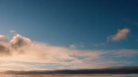 Clouds moving slowly in the sky time lapse Stock Footage 125126738