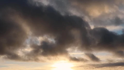 Clouds moving slowly in the sky time lapse Stock Footage 125126889