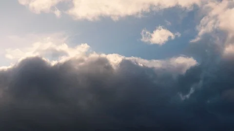 Clouds moving slowly in the sky time lapse Stock Footage 125131431