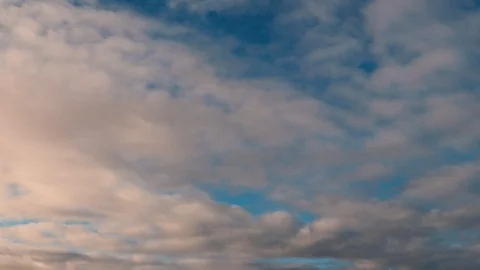 Clouds moving slowly in the sky time lapse Stock Footage 125132647