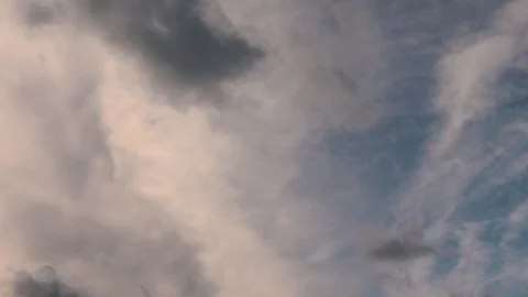 Clouds moving slowly in the sky, time lapse movie Stock Footage 126927034