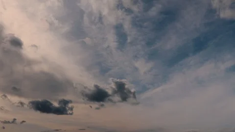 Clouds moving slowly in the sky, time lapse movie Stock Footage 126929183