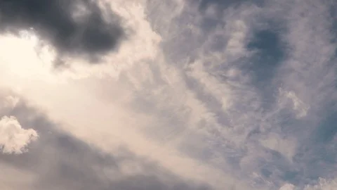 Clouds moving slowly in the sky, time lapse movie Stock Footage 126929578