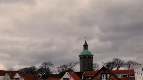 Clouds moving slowly in the sky, time lapse movie Stock Footage 126939906