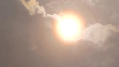 Clouds moving sowly in sky, sun shining Stock Footage 275045603