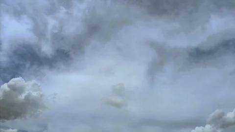 Clouds Moving On Stormy Day Stock Footage 99176265