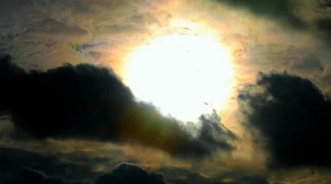 Clouds moving before the sun Stock-Footage 33031983