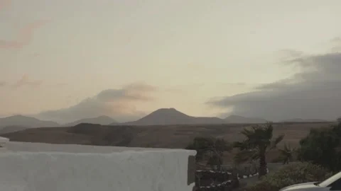Clouds moving on sunset at Lanzarote timelapse Stock Footage 169601731