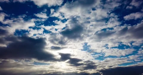 Clouds moving on sunset sky Stock Footage 149513464