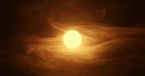 Clouds moving through the moon, Halloween hell sky concept Stock Footage 210131649