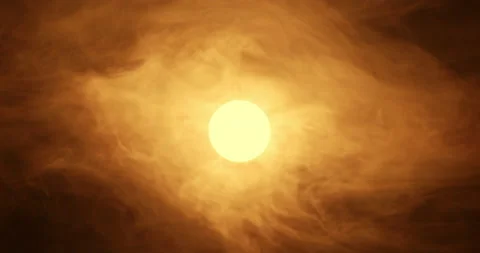 Clouds moving through the moon, Halloween hell sky concept 動画素材 210414066