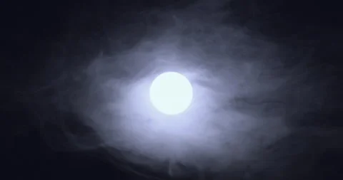Clouds moving through the moon, Halloween hell sky concept Stock Footage 210822044