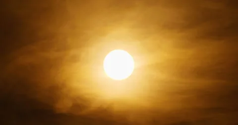 Clouds moving through the moon, Halloween hell sky concept Stock Footage 297031009