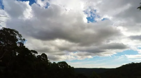 Clouds Moving Through The Valley Stock Footage 65369488