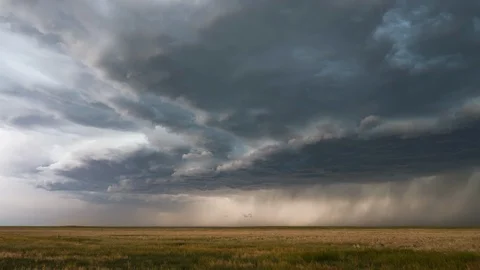 Clouds moving in time lapse bringing dramatic storm Stock Footage 120153725