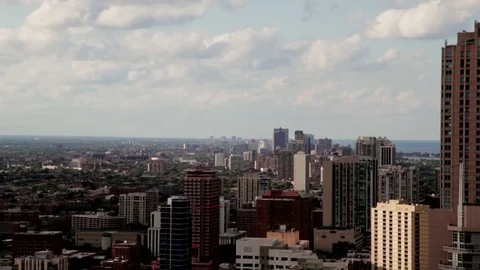 Clouds Moving Time Lapse Over Buildings Urban Stock Footage 79042631