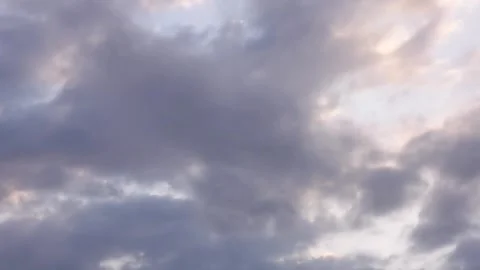 Clouds moving timelapse, blue sky, sunset Stock Footage 281579599