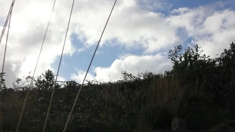 Clouds moving in a windy day in the mountains Stock Footage 270232867