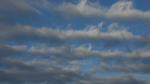 The Clouds MovingFast On Blue Sky Stock Footage 141056204