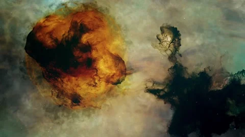 Clouds &amp; nebula, heaven background, dreaming universe, Stock Footage 220232826