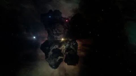 Clouds &amp; nebula, heaven background, dreaming universe, Видео 220232931