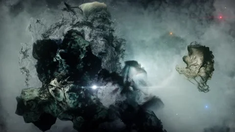 Clouds &amp; nebula, heaven background, dreaming universe, Видео 220233077