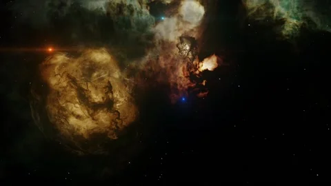 Clouds &amp; nebula, heaven background, dreaming universe, Vidéo 220233526