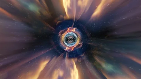 Clouds Nebula Tunnel Flight SS Stock Footage 283262077