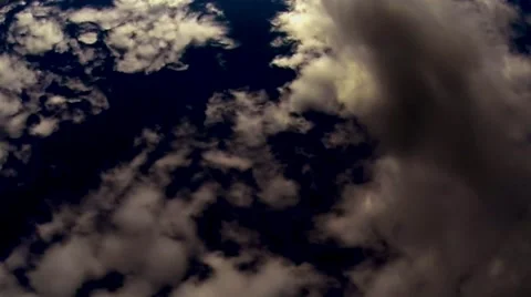 Clouds at night- aerial perspective extended Video stock 42888786