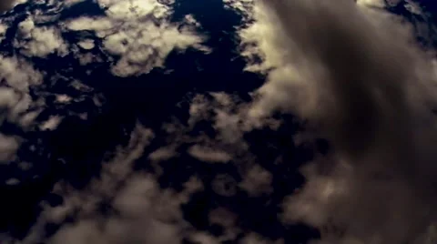 Clouds at night- aerial perspective short Video stock 42888542