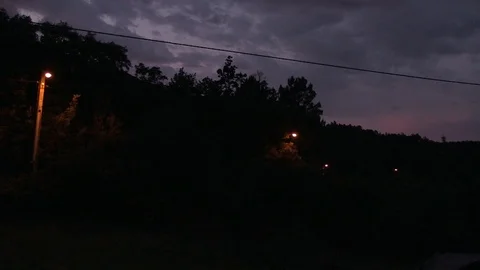 CLOUDS NIGHT MOUNTAIN TIMELAPSE Stock Footage 91327491