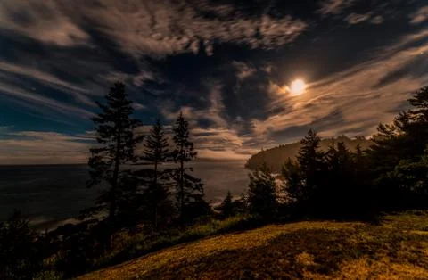 Clouds at night Stock Photos