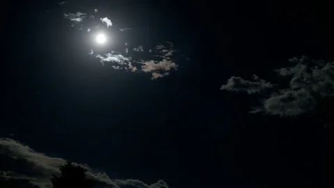 Clouds in a night sky Stock Footage 71126093