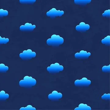 Clouds in the night sky. Seamless pattern Stockillustratie