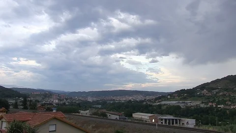 CLOUDS NIGHT STORM TIMELAPSE Stock Footage 91327689