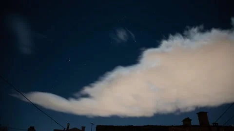 Clouds in the night winter sky Stock Footage 145790000