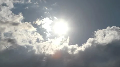 Clouds obscured the sun before the storm Stock Footage 57410269