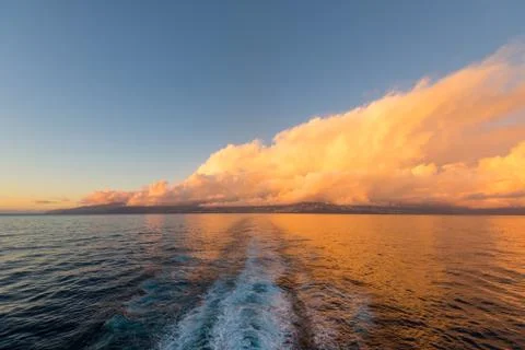 Clouds in the ocean Stock Photos