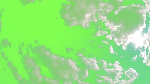 Clouds or smoke with green screen animation. Fly through clouds. Stock Footage 195468801