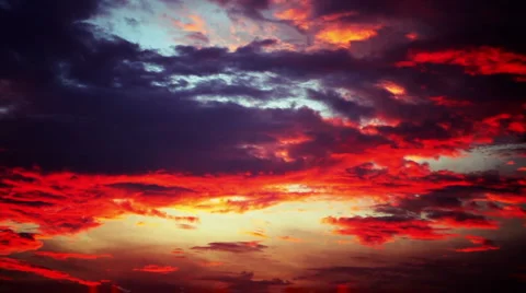  clouds orange and pink  timelapse sunset Vidéo 998589