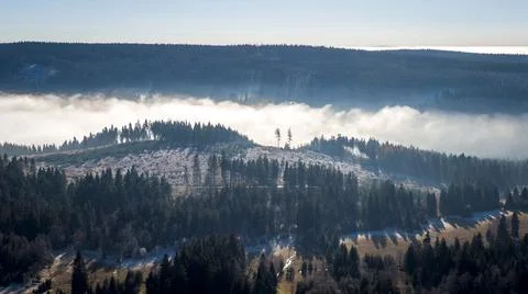 Clouds in Ore Mountains 写真素材