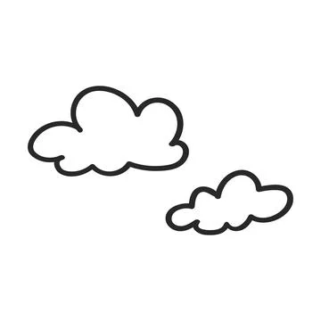 Clouds Outline Illustration Stock Illustration