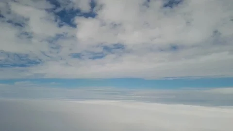 Clouds outside the window of the plane 스톡 동영상 102715399
