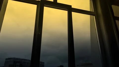 Clouds outside the window timelapse video. Stock Footage 134813446