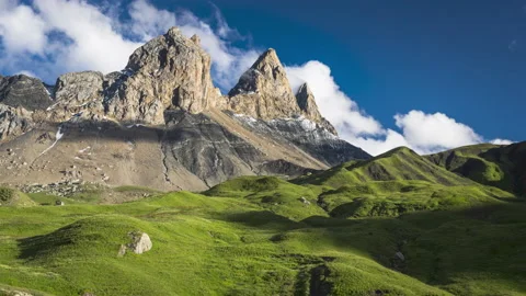 Clouds over Aiguille D'arves - Timelapse 8k ProRes Stock Footage 205540247